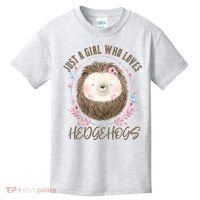 Loves Hedgehogs Forest Animal Cute Hedgehog  Kids T-Shirt thumb 0