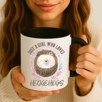 Loves Hedgehogs Forest Animal Cute Hedgehog  Coffee Mug thumb 3