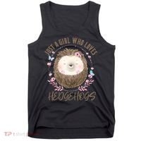 Loves Hedgehogs Forest Animal Cute Hedgehog  Tank Top thumb 0