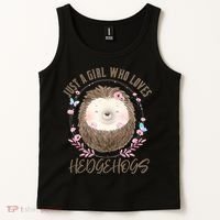 Loves Hedgehogs Forest Animal Cute Hedgehog  Tank Top thumb 2