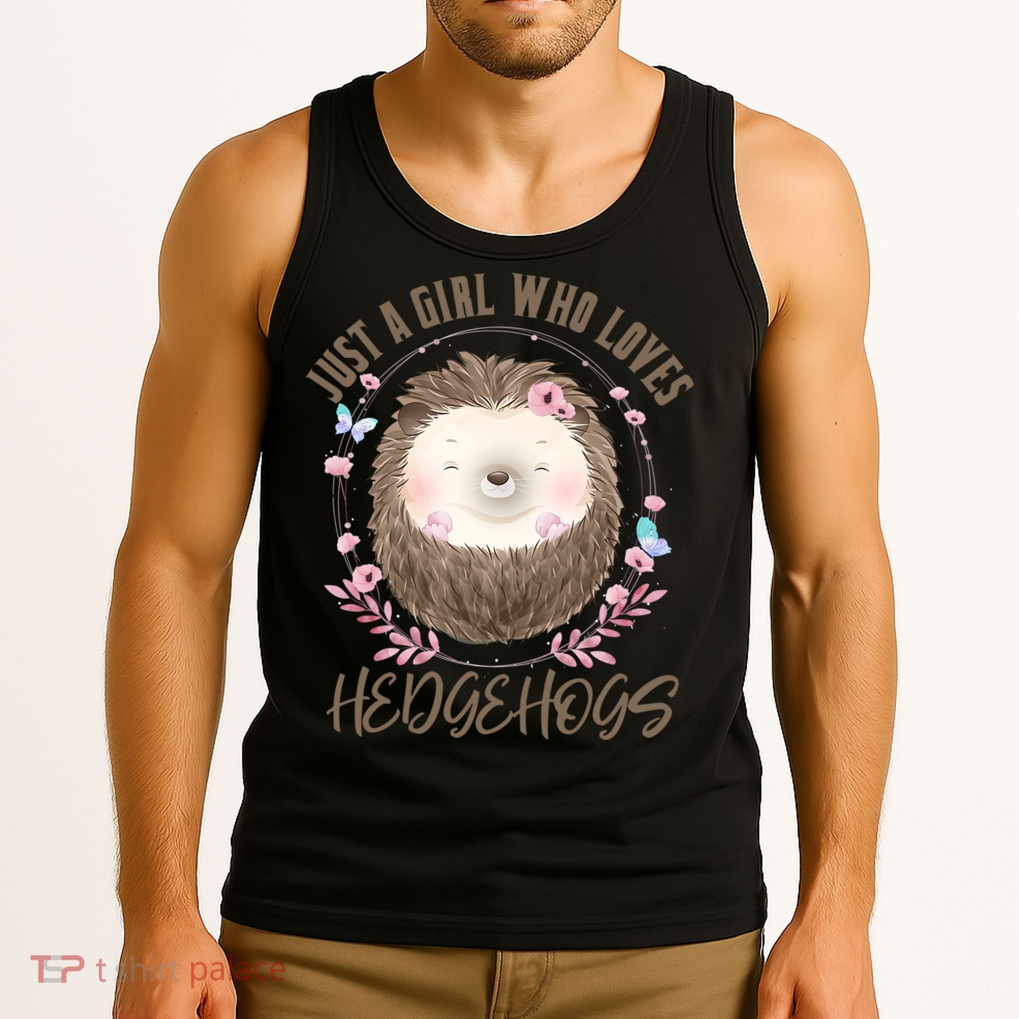 Loves Hedgehogs Forest Animal Cute Hedgehog  Tank Top