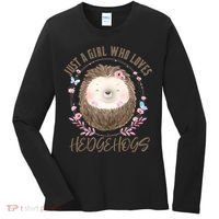Loves Hedgehogs Forest Animal Cute Hedgehog  Women's Long Sleeve Shirt thumb 0