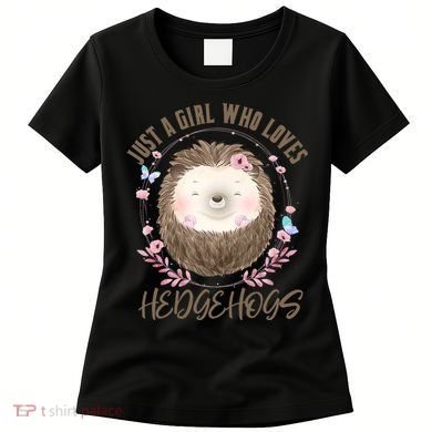 Loves Hedgehogs Forest Animal Cute Hedgehog  Women's T-Shirt