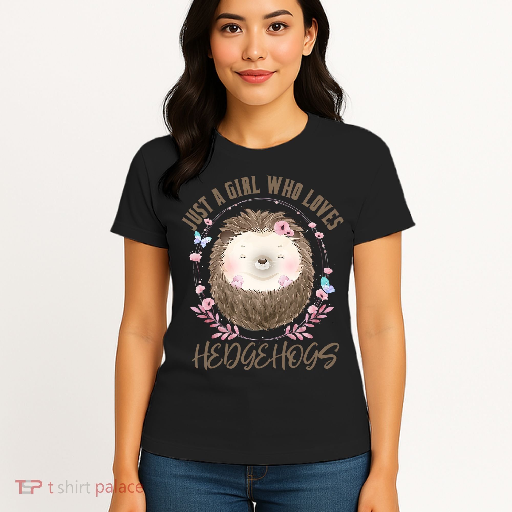 Loves Hedgehogs Forest Animal Cute Hedgehog  Women's T-Shirt