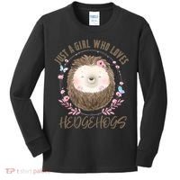 Loves Hedgehogs Forest Animal Cute Hedgehog  Kids Long Sleeve Shirt thumb 0
