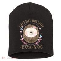 Loves Hedgehogs Forest Animal Cute Hedgehog  Short Acrylic Beanie thumb 0