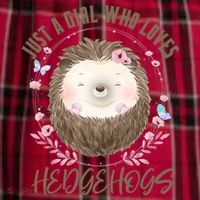 Loves Hedgehogs Forest Animal Cute Hedgehog  Men's Flannel Plaid Pajama Pants thumb 2