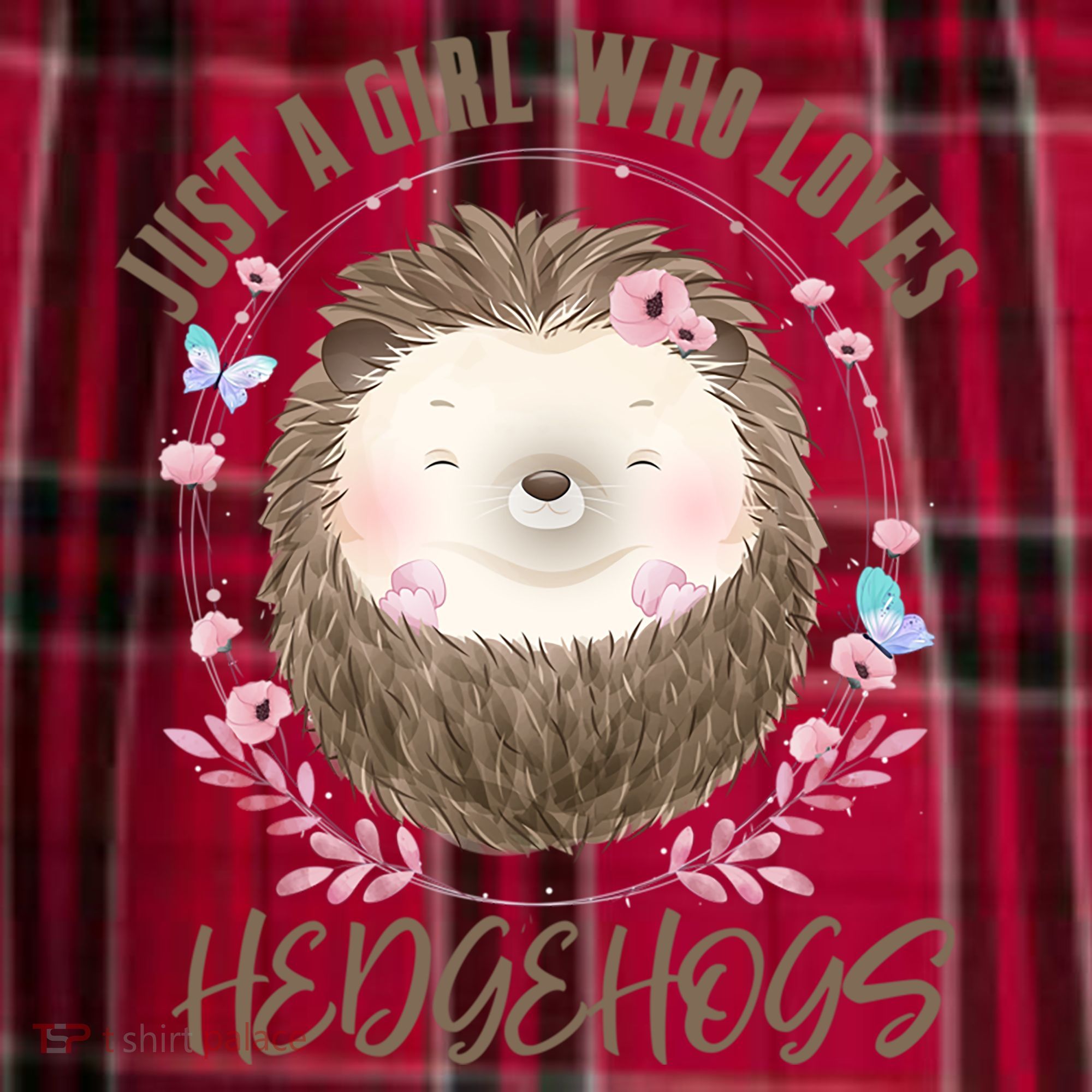 Loves Hedgehogs Forest Animal Cute Hedgehog  Men's Flannel Plaid Pajama Pants
