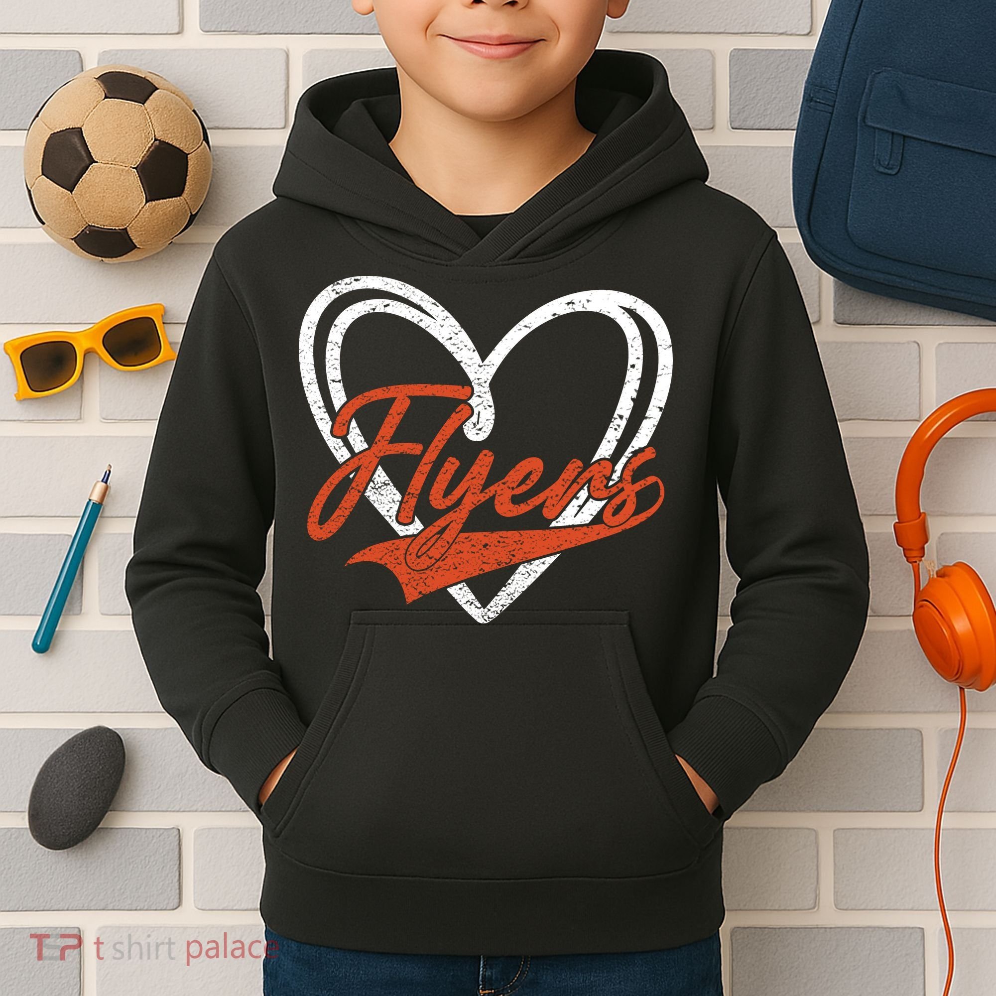 Love Heart Flyers Kids Hoodie