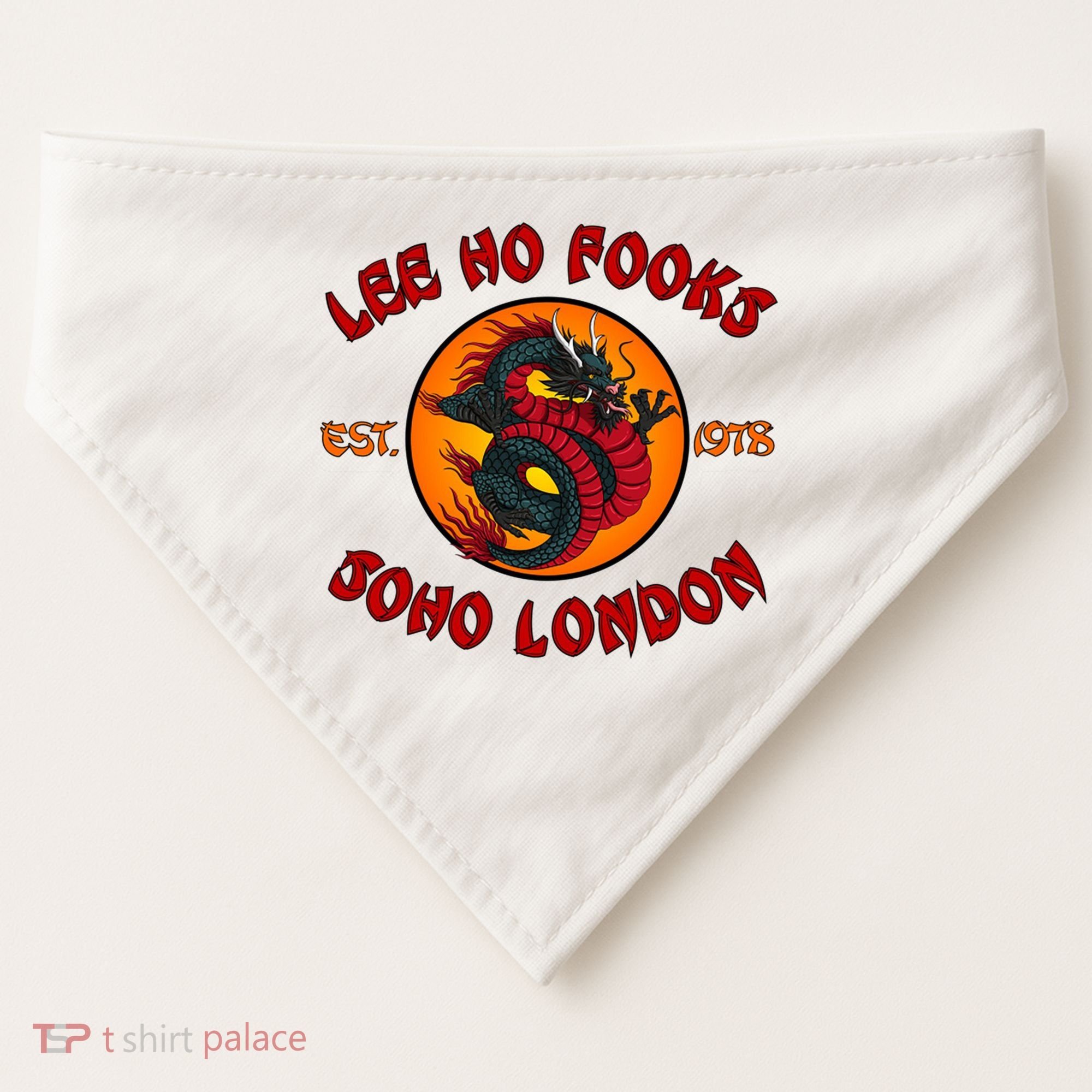 Lee Ho Fooks Soho London Est 1978 USA-Made Doggie Bandana