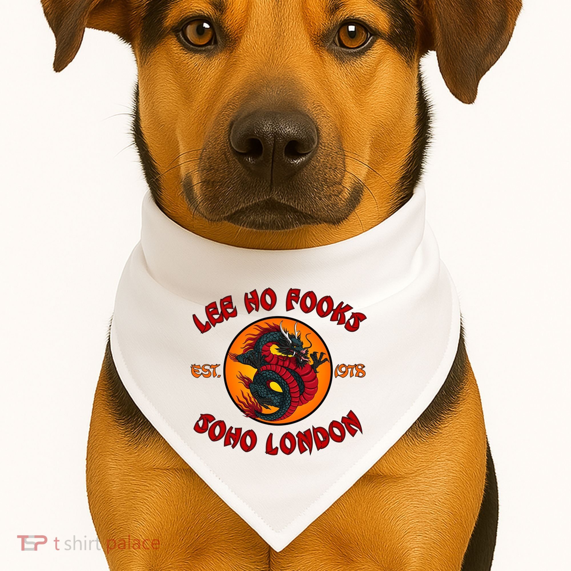 Lee Ho Fooks Soho London Est 1978 USA-Made Doggie Bandana