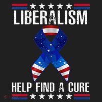 Liberalism Help Find The Cure USA Ribbon Funny Political  Hat thumb 2