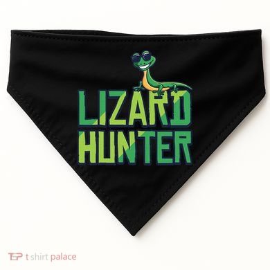 Lizard Hunter Funny Gecko Reptile Owner Gift USA-Made Doggie Bandana