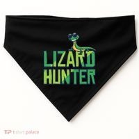 Lizard Hunter Funny Gecko Reptile Owner Gift USA-Made Doggie Bandana thumb 0
