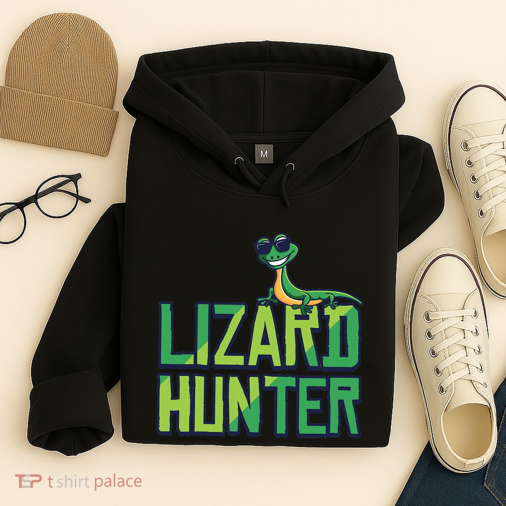 Lizard Hunter Funny Gecko Reptile Owner Gift Hoodie