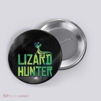 Lizard Hunter Funny Gecko Reptile Owner Gift Button thumb 0