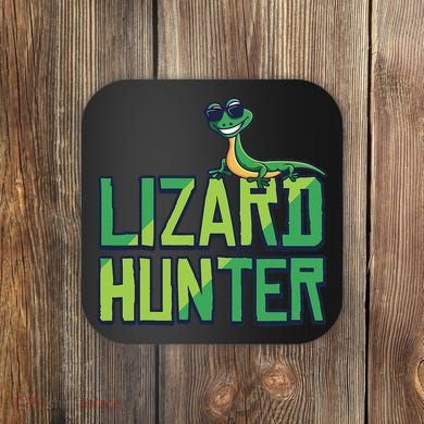 Lizard Hunter Funny Gecko Reptile Owner Gift Coaster