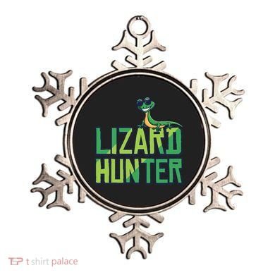 Lizard Hunter Funny Gecko Reptile Owner Gift Ornament