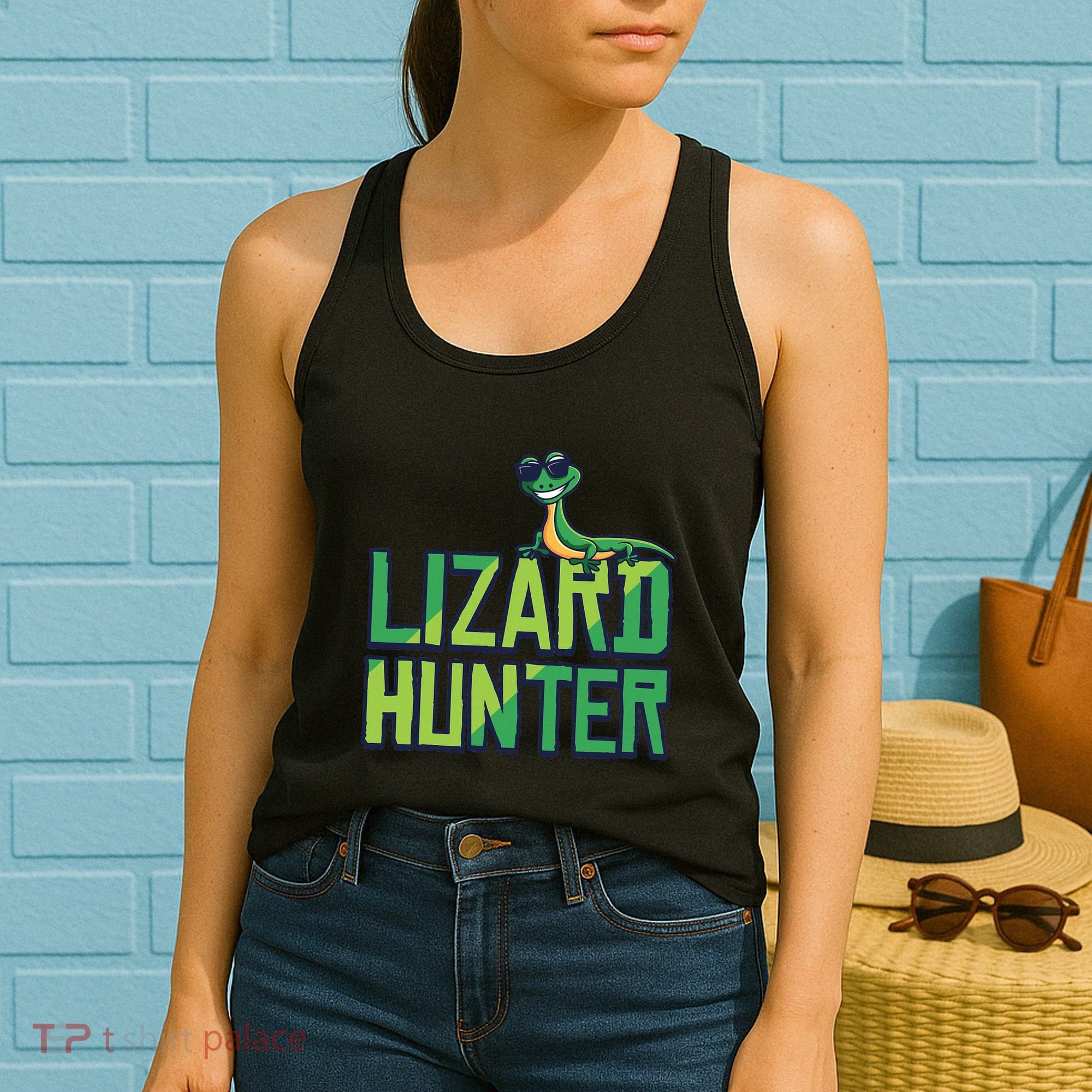 Lizard Hunter Funny Gecko Reptile Owner Gift Women's Tank Top