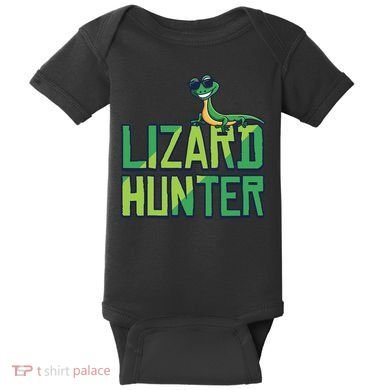 Lizard Hunter Funny Gecko Reptile Owner Gift Baby Bodysuit