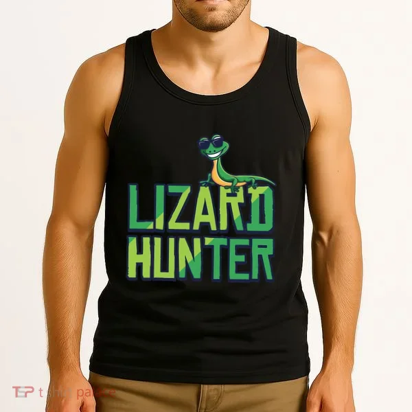 Lizard Hunter Funny Gecko Reptile Owner Gift Tank Top