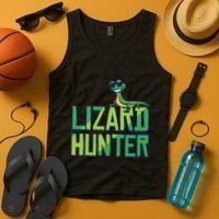 Lizard Hunter Funny Gecko Reptile Owner Gift Tank Top thumb 4