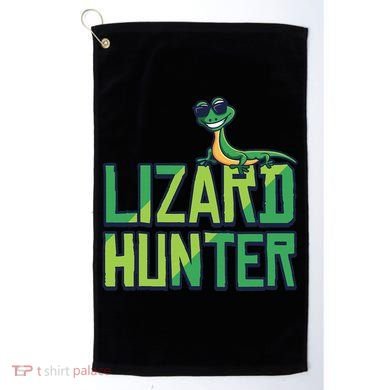 Lizard Hunter Funny Gecko Reptile Owner Gift Golf Towel