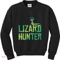 Lizard Hunter Funny Gecko Reptile Owner Gift Kids Sweatshirt thumb 0