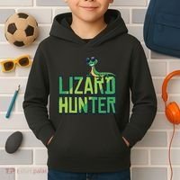 Lizard Hunter Funny Gecko Reptile Owner Gift Kids Hoodie thumb 2