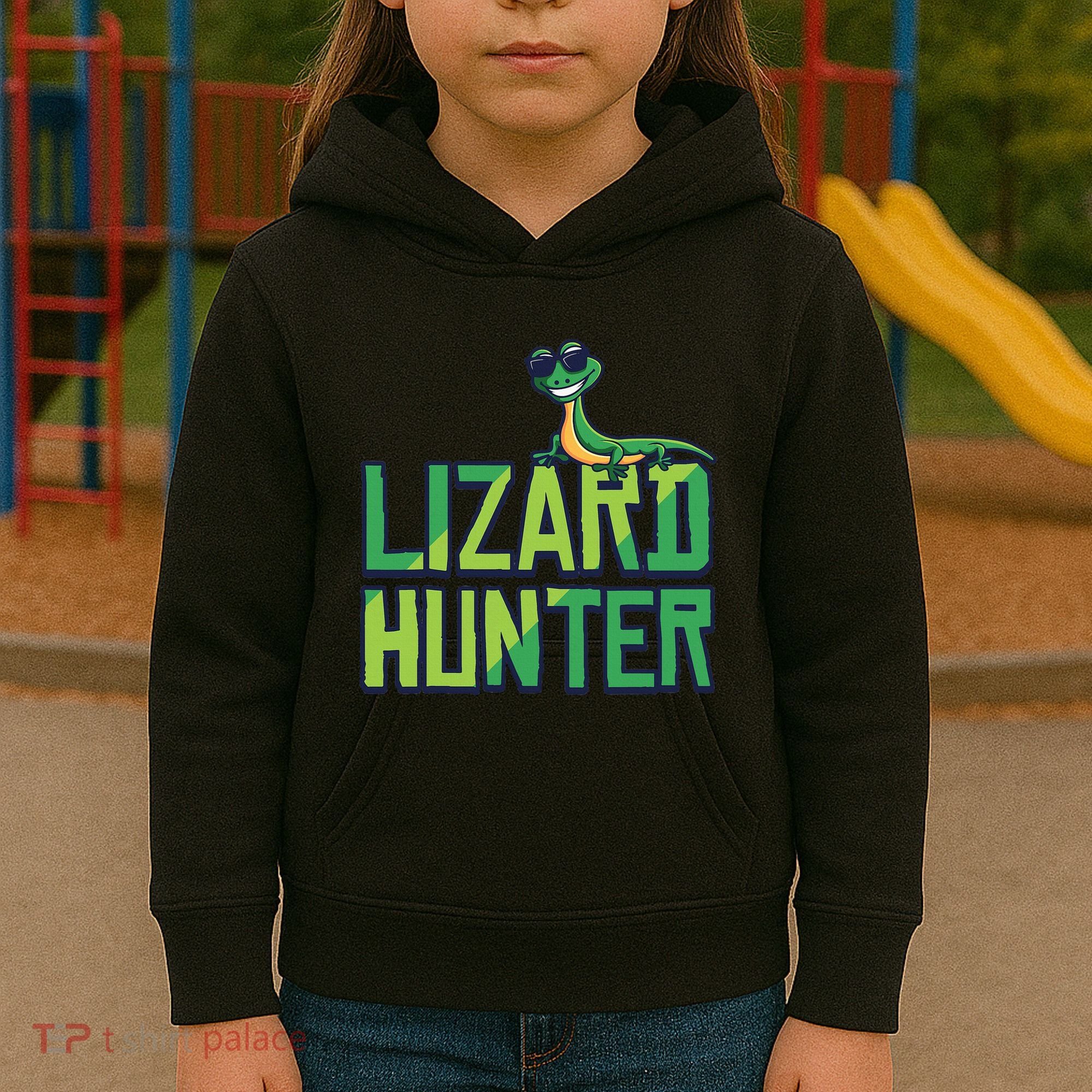 Lizard Hunter Funny Gecko Reptile Owner Gift Kids Hoodie