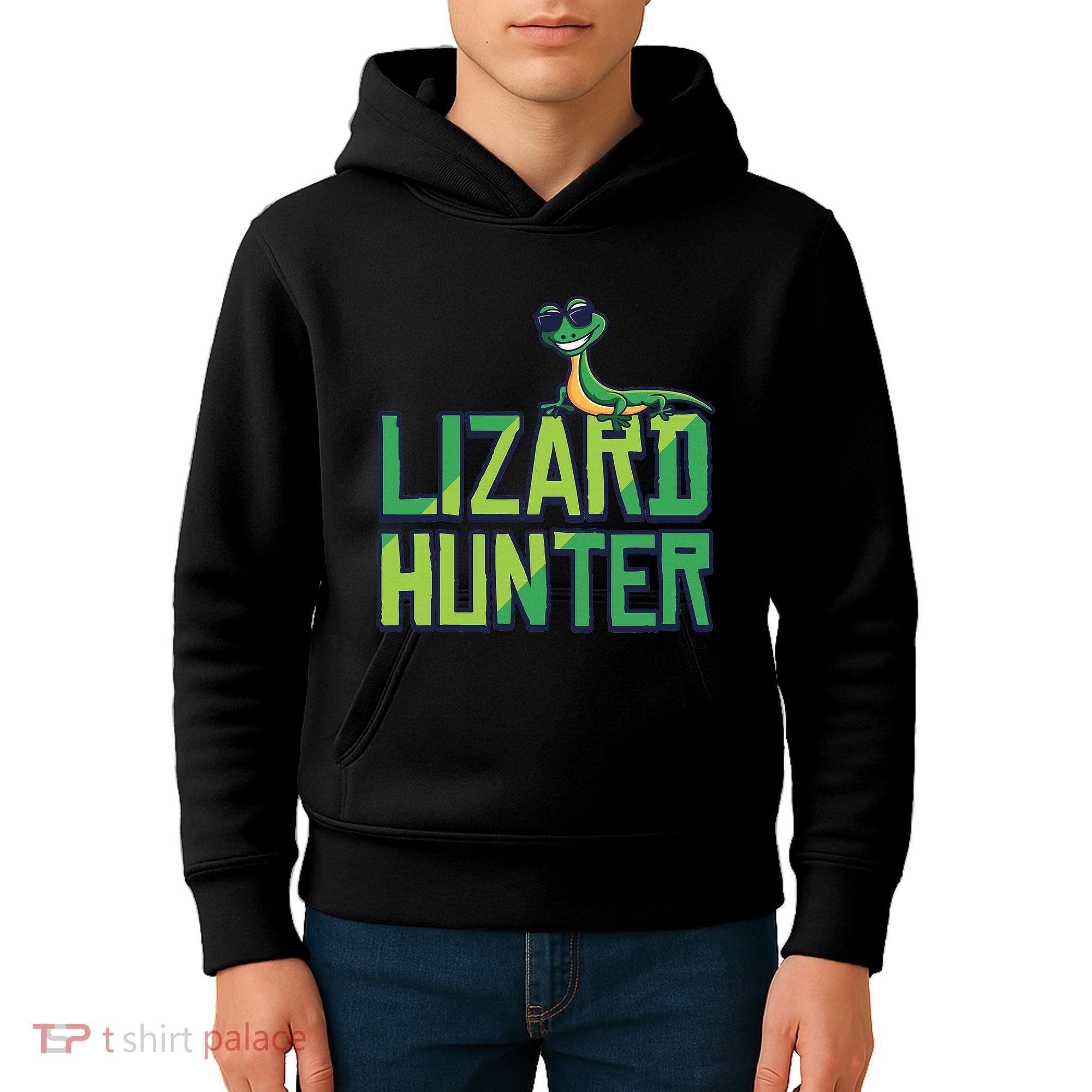 Lizard Hunter Funny Gecko Reptile Owner Gift Kids Hoodie