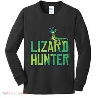 Lizard Hunter Funny Gecko Reptile Owner Gift Kids Long Sleeve Shirt thumb 0