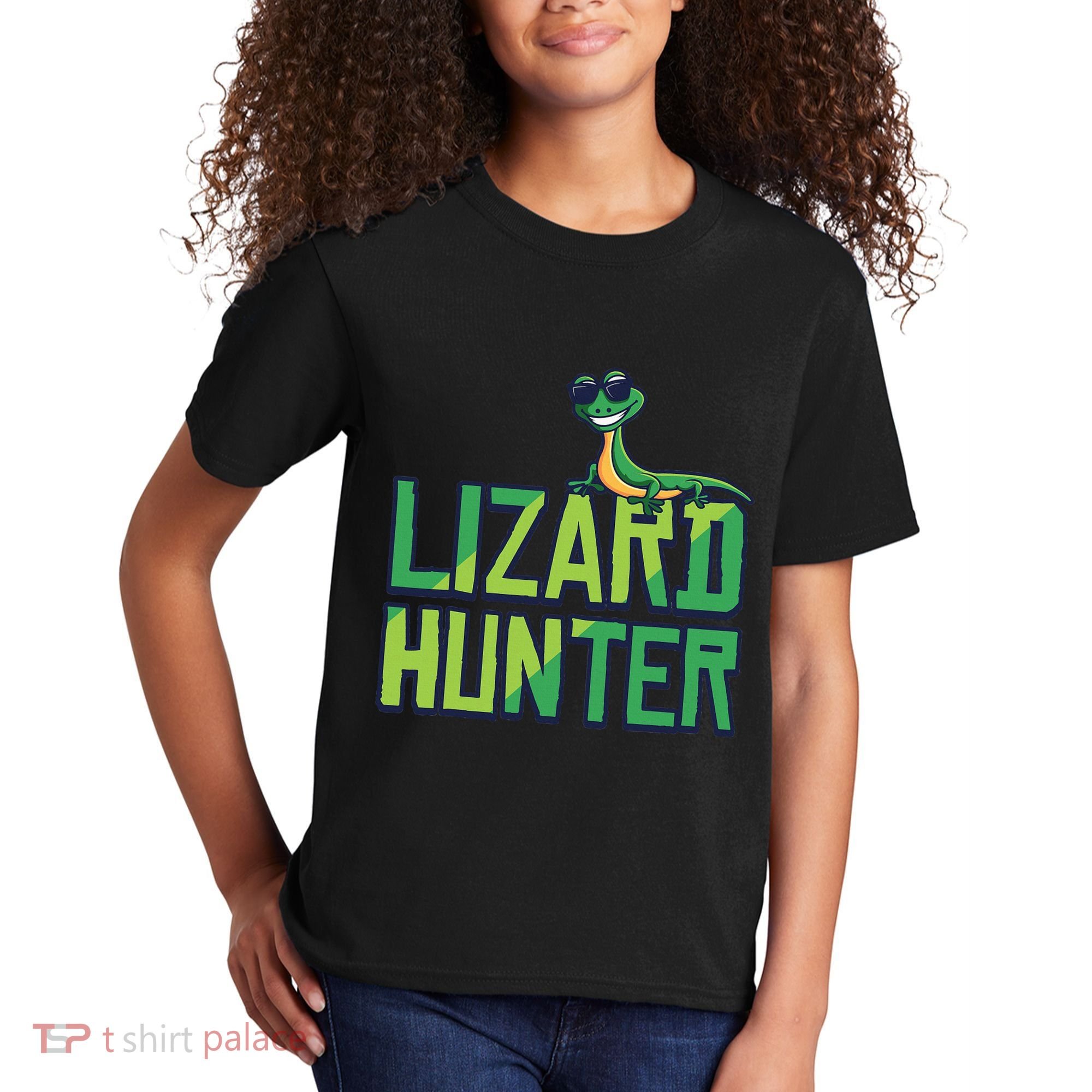 Lizard Hunter Funny Gecko Reptile Owner Gift Kids T-Shirt