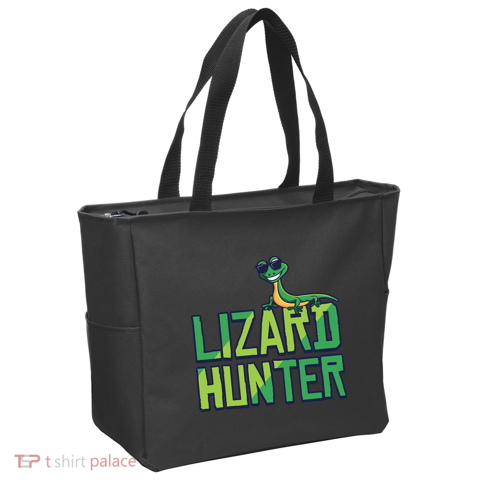 Lizard Hunter Funny Gecko Reptile Owner Gift Tote Bag
