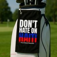 Love Haiti First Black Republic History Revolution 1804 Golf Towel thumb 2
