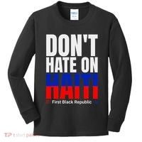 Love Haiti First Black Republic History Revolution 1804 Kids Long Sleeve Shirt thumb 0