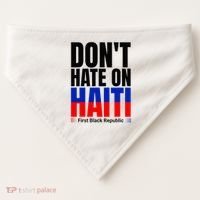 Love Haiti First Black Republic History Revolution 1804 USA-Made Doggie Bandana thumb 0