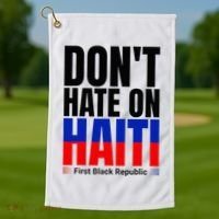 Love Haiti First Black Republic History Revolution 1804 Golf Towel thumb 1