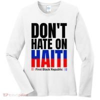 Love Haiti First Black Republic History Revolution 1804 Women's Long Sleeve Shirt thumb 0