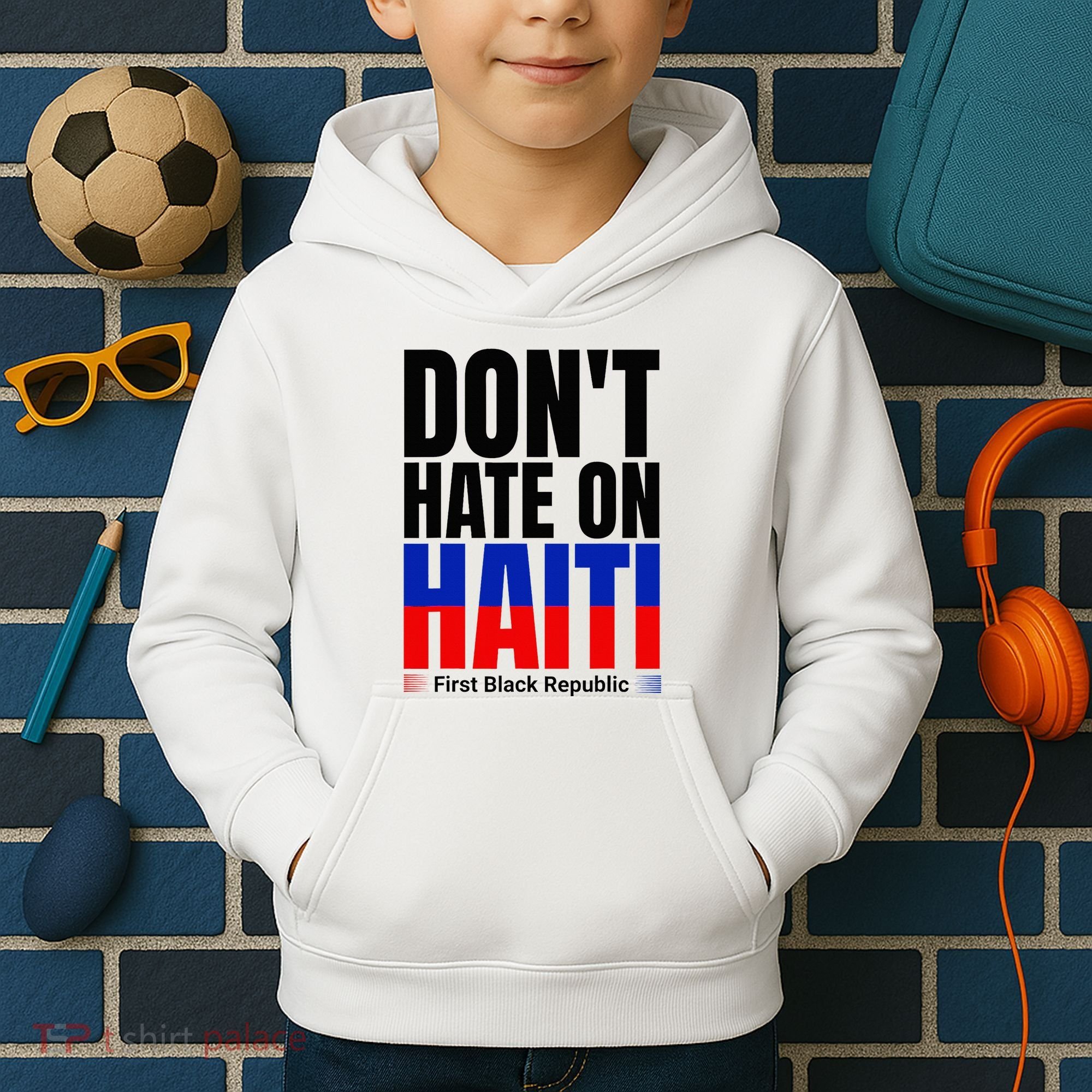 Love Haiti First Black Republic History Revolution 1804 Kids Hoodie