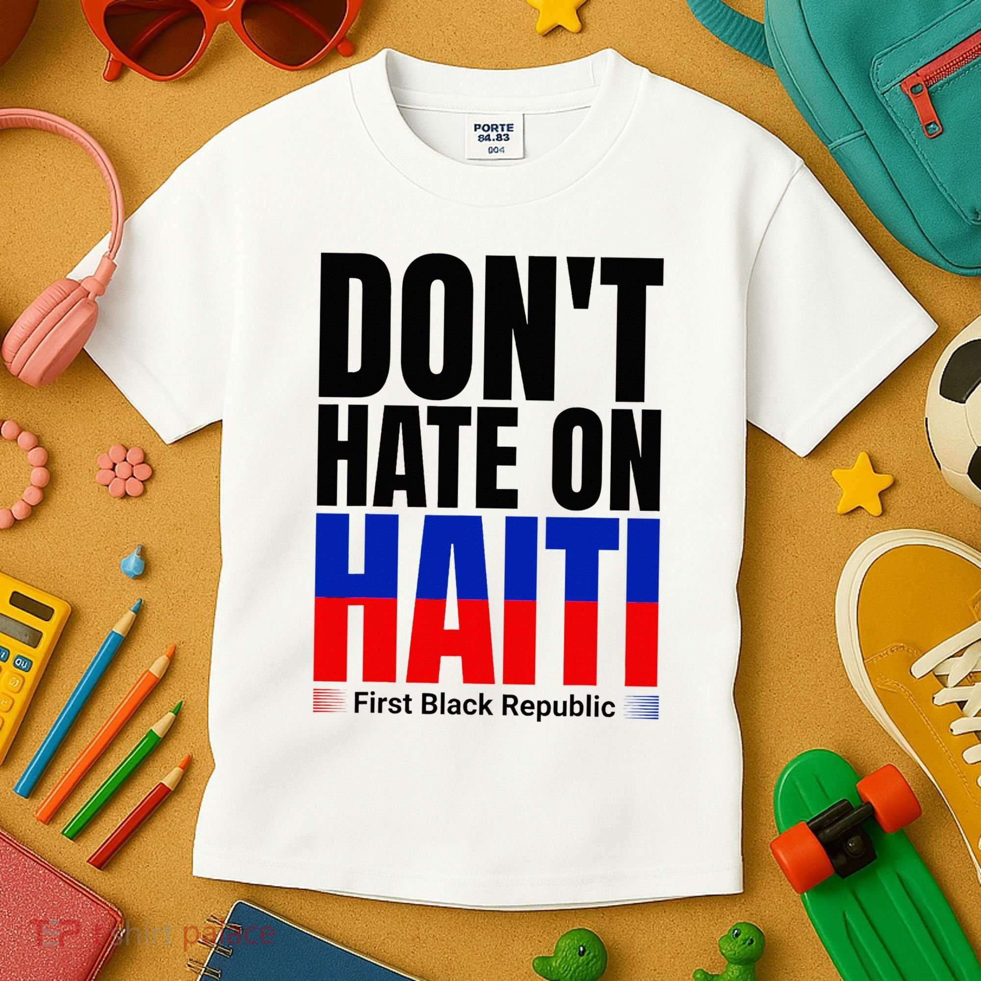 Love Haiti First Black Republic History Revolution 1804 Kids T-Shirt