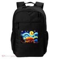 Love Hamburger Food Burger Van Gogh Backpack thumb 0