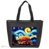 Love Hamburger Food Burger Van Gogh Tote Bag thumb 0