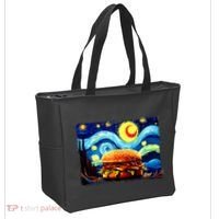Love Hamburger Food Burger Van Gogh Tote Bag thumb 2