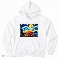 Love Hamburger Food Burger Van Gogh Hoodie thumb 0