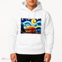 Love Hamburger Food Burger Van Gogh Hoodie thumb 2