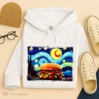 Love Hamburger Food Burger Van Gogh Hoodie thumb 4