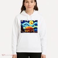Love Hamburger Food Burger Van Gogh Hoodie thumb 5