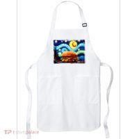 Love Hamburger Food Burger Van Gogh Apron thumb 0