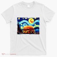 Love Hamburger Food Burger Van Gogh T-Shirt thumb 0